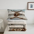 thumbnail image 5 of Deer Hunting King Comforter&nbsp;Set for Boys,Shotgun Quilt Western Bedding Set Retro Grey Lodge Cabin Rustic Antler Duvet Insert Woodland Wildlife Moose Elk Reindeer Farmhouse Decor, 5 of 6