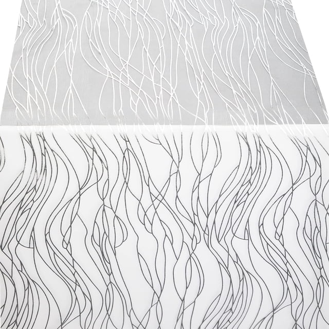 Organza Sliver Table Runner 11 Inch x 394 Inch Reusable Table Runners for Wedding Bridal Shower Baby Shower Birthday Thanksgiving Christmas Halloween Party Decorations,1 Roll