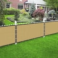 thumbnail image 6 of 7' x 14' Beige Privacy Screen Fence Cover Panel Shade Cloth Fabric for Chain Link Fence Driveway Playground Yard Garden Farm UV Protection, 6 of 7