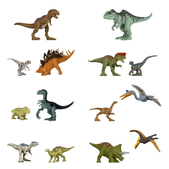 Jurassic World Minis Dinosaur Figure Surprise Mystery Gift Set (1 Large or 2 Small Dinosaurs)