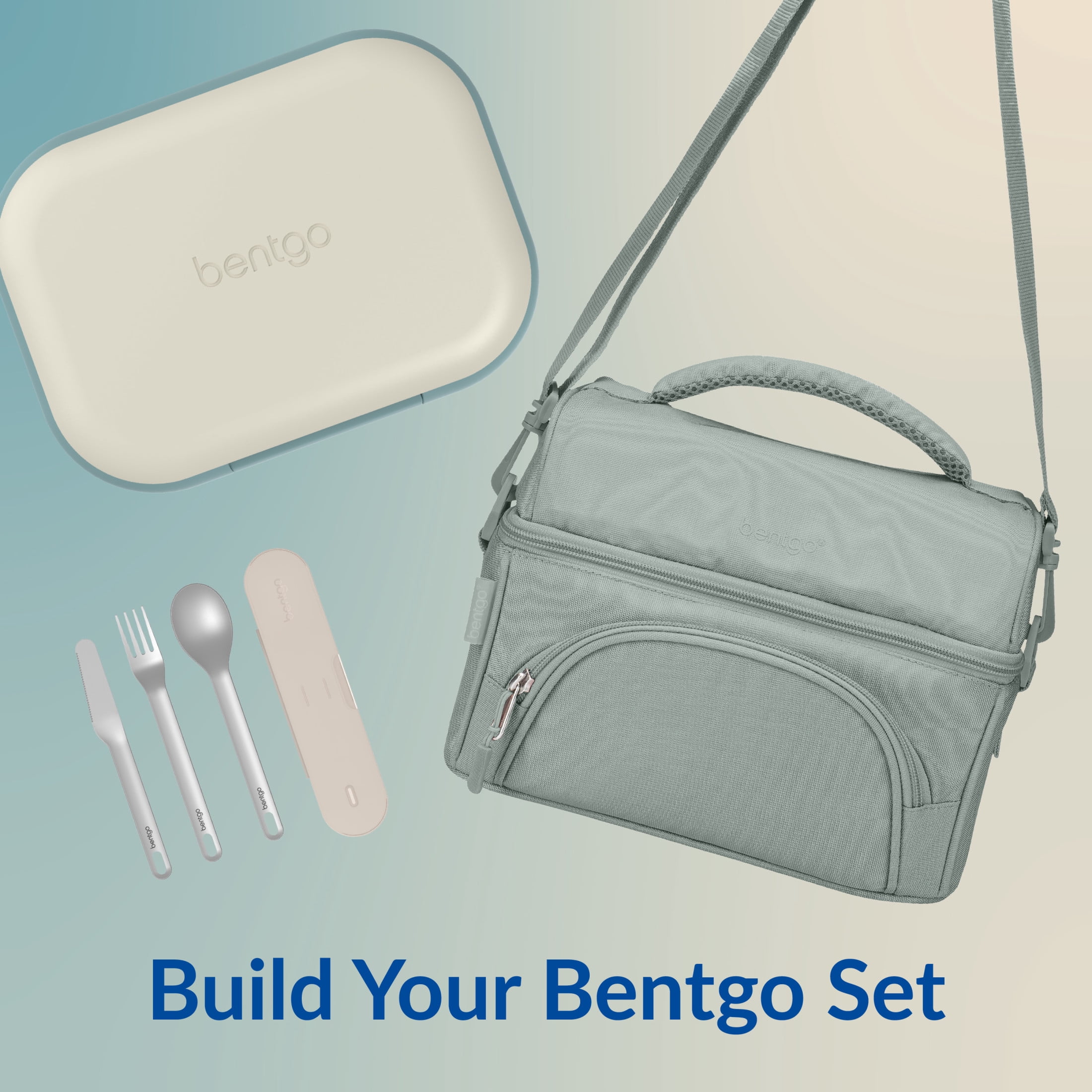 Bentgo Chill Max Leak-Proof XL Lunch Box - Included Ice Pack Keeps Food Cold; 5-Cup Capacity for Adults & Ages 8+, 3 or 4 Compartment Bento Box, BPA-Free, Dishwasher Safe (Bone & Glacier Blue)