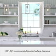 thumbnail image 5 of Hunter - Squire Manor 1-light Brushed Nickel, Mini Pendant Light, Dimmable, Modern Style, Rectangle Shaped, for Bedrooms, Dining, Living Rooms - 19770, 5 of 7