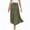 Army Green, variant on Patlollav Skrits for Women's Beach Style Solid Color Casual Pleated Ruffled Stretch Waist Tie Skirt