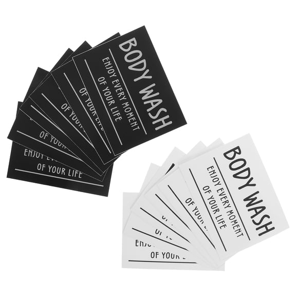 LOLIPPYY 60pcs Waterproof Bathroom Labels For Plastic Glass Bottles Hand Soap Dispenser Body Wash Shampoo Lotion Stickers Removable Cleaning Bottle Decal Marker