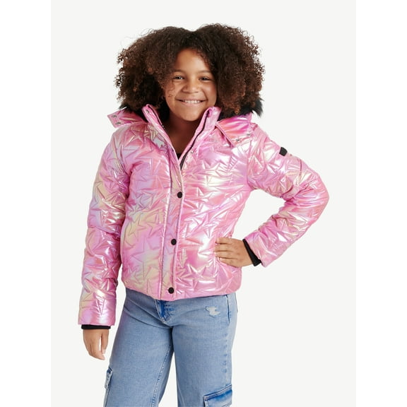 Justice Girl's Star Puffer Bomber, Sizes XS - XL