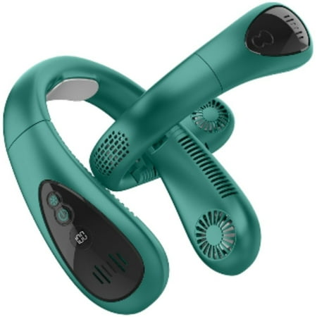

HZEWLS Portable Summer Air Cooling Hanging Neck Fan 3 Speed Sports Electric Fan (Green)