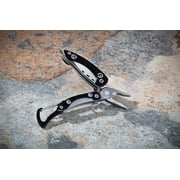 8-in-1 Multifunctional Knife Pliers - Compact Emergency Outdoor Equipment with Blade & Tools for Camping Hiking Portable Utility Gear, Black