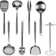 thumbnail image 1 of Juego de 8 Utensilios de Cocina Acero Inoxidable: Utensilios de Cocina con Espátula, Cucharón y Más Ideal para Cocinar, Freír y Servir en Sartenes, 1 of 4