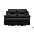thumbnail image 1 of Levoluxe Aveon 62 Pouces Causeuse Inclinable avec Coussin en Cuir (Noir), 1 of 9