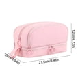 thumbnail image 3 of Rewenti Back to School Large Capacity 4-Layer Pencil Case Solid Color Uncomplicated Multifunctional Stationery Bag for Students, 3 of 6