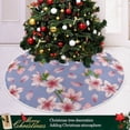 thumbnail image 6 of FMSHPON Flowers Blossom Branches Xmas Christmas Tree Skirt Stand Mat for Holiday Party Decoration Indoor Outdoor 48 inches, 6 of 6