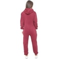 thumbnail image 2 of Women Plain Onesies – Fleece One-Piece Hooded Plain Onesie for Women, Zip-up Unisex Playsuit Jumpsuit Pajamas for Adults, 2 of 2
