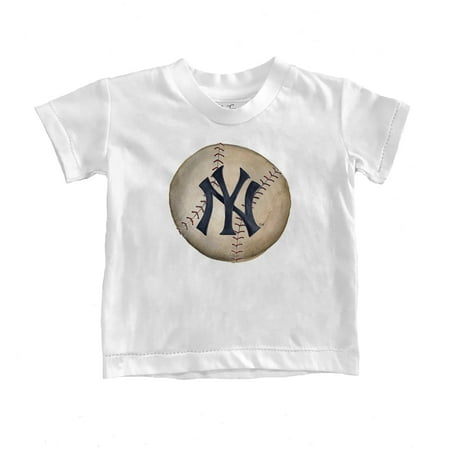 

Infant Tiny Turnip White New York Yankees Stitched Baseball T-Shirt
