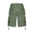 thumbnail image 6 of LAJPXKHY Womens Cargo Shorts Zipper Button Waist Straight Leg Knee Length Pants Summer Casual Outdoor Hiking Shorts with Multi Pockets, 6 of 7