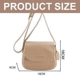thumbnail image 2 of New decorative texture bag artificial leather simple temperament commuter shoulder bag underarm bag - Dark khaki, 2 of 5