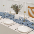 thumbnail image 1 of Cheesecloth Table Runner Boho Gauze Cheese Cloth Table Runner Rustic Sheer Runner Long for Wedding Blue 4Pcs, 1 of 6