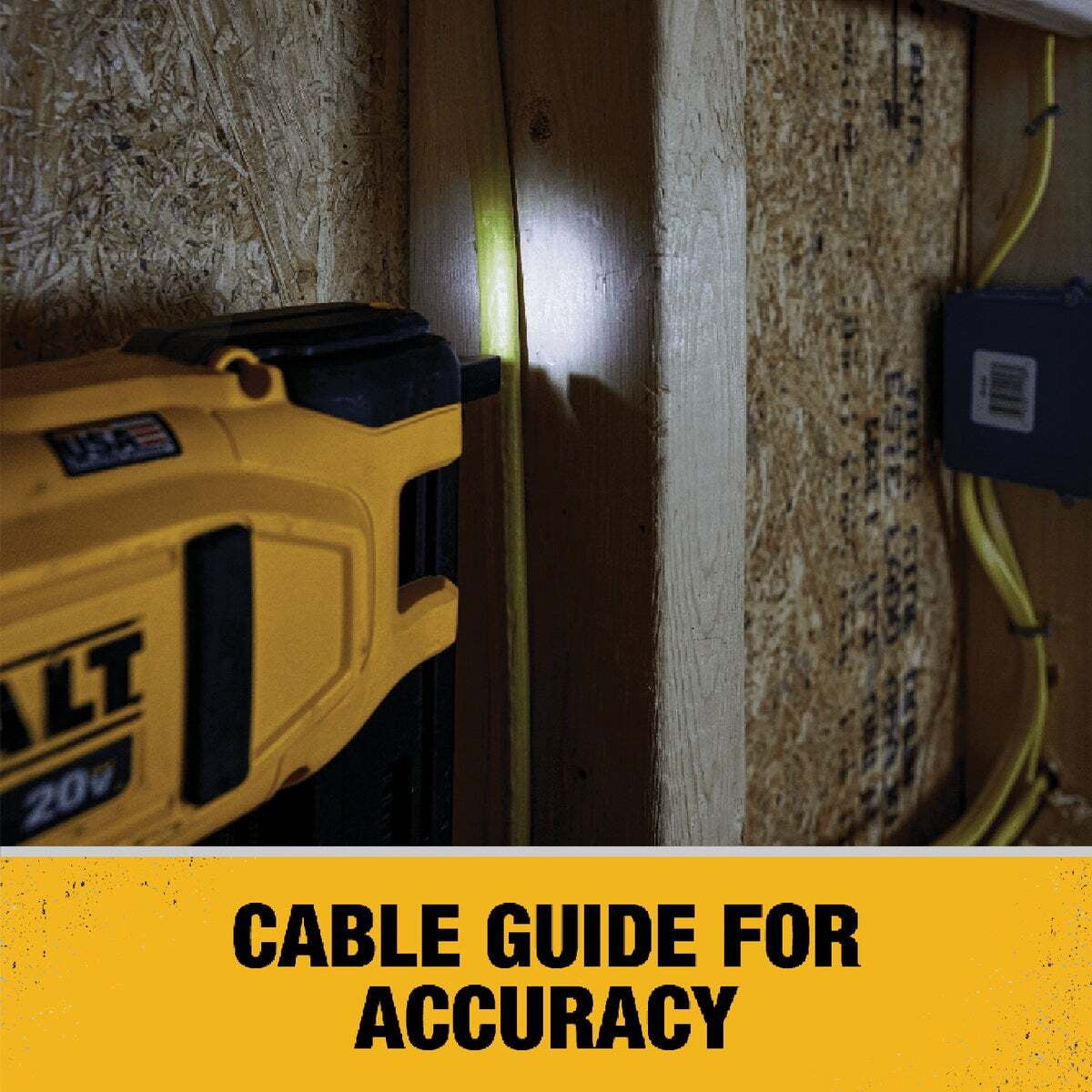 DEWALT DCN701D1 Cable Stapler Kit, Battery Included, 20 V, 2 Ah, 1 in W Crown
