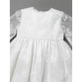thumbnail image 4 of FYMNSI Baby Christening Dress White Baptism Gowns for Girl Infant Lace Long Sleeve Tulle Outfits 0-3 Months, 4 of 8
