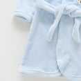 thumbnail image 5 of Hessimy Girls Fleece Hooded Robes, Warm Printed Bath Robe For Kids Soft Fuzzy Bathrobe For Gifts Fall Winter Toddler Pajamas Sleepwear (Blue,2-3 Years), 5 of 6