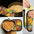 thumbnail image 5 of Yayeee Oven Mitts and Pot Holder Set of 2 Heat Resistant Kitchen Gloves Baking Hot Pad, Retro Autumn Leaves, 5 of 5