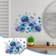 thumbnail image 1 of Colorful Blue Purple Flowers And Butterflies Bedroom Home Decoration Beautification Wall Stickers, 1 of 9