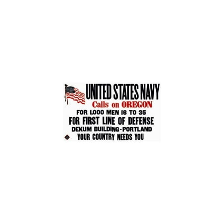 United States Navy Calls - United States Navy Calls On Oregon Print (Unframed Paper Print 20x30)