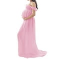thumbnail image 4 of Skksst Pregnant Women Front Split Gown Photo Photography Prop Long Maxi Maternity Dress, 4 of 4