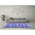 thumbnail image 3 of Ahgly Company Machine Washable Indoor Rectangle Southwestern Blue Country Area Rugs, 8' x 12', 3 of 4