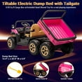 thumbnail image 7 of Yesfashion 24V 2 Seater Ride on Car 6 Wheels Ride on Dump Truck w/Parent Remote Control, 24v Ride on Toys with Shovel, Music Player, Kids Utv Ride on Truck, 7 of 7
