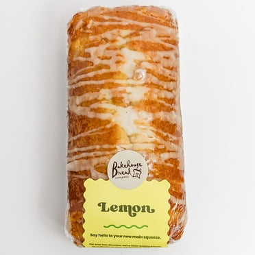 Bakehouse Bread Company Frosted Lemon Bread 14 Ounce,  Regular Size Shelf Stable Loaf
