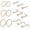 Rose Gold, variant on Titanium Nose Rings Hoops Studs 20G 15PCS L Shaped Screw Bone 1.5mm 2mm 2.5mm Cubic Zirconia Small Silver Black Gold Hypoallergenic Piercing Jewelry for Women Men