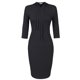 thumbnail image 1 of XL Mujer Otoño Mangas 3/4 Vestido Con Capucha Midi De Color Sólido Simple Bolsillo Canguro Slim Fit Hasta La Rodilla Jersey Informal Sudadera Ropa De Calle Tallas Grandes Xs, 1 of 5