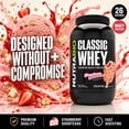 thumbnail image 3 of NutraBio Classic Whey Protein Powder Supplement - 25g of Protein Per Scoop - Full-Spectrum Amino Acid Profile with No Fillers, Artificial Colors, or Preservatives - Strawberry Shortcake, 2 Pounds, 3 of 8