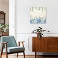 thumbnail image 3 of Framed Canvas Wall Art for Living Room Blue Hydrangea Wall Decor, Green Eucalyptus Leaves Vintage Aesthetic Paintings for Bedroom Office Kitchen, Ready to Hang Artwork Wall Pictures 8x8 Inch, 3 of 9
