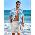 thumbnail image 4 of COOFANDY Beach Button Up Shirts for Men Hawaiian Flower Short Sleeve Shirts Tropical Beach Shirts, 4 of 7
