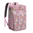 thumbnail image 1 of Funny Llama Print Backpack Cooler – Leakproof Lunch Bag with Adorable Alpaca Pattern for Travel, Camping & Work, 1 of 6