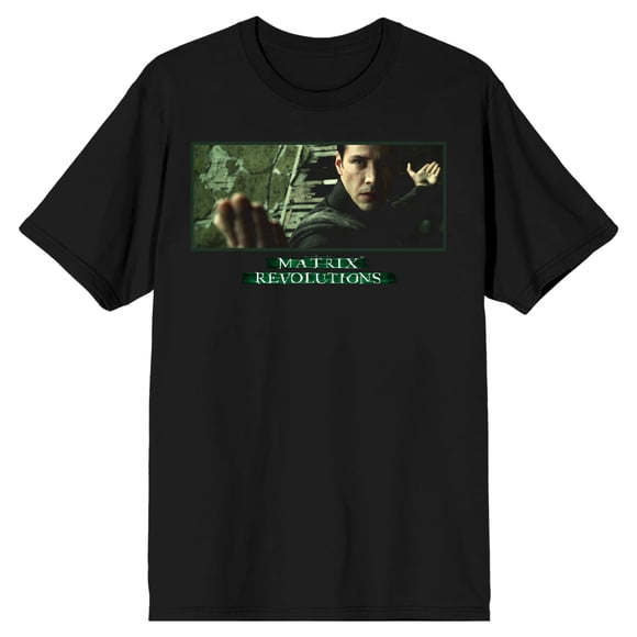 The Matrix Agent Brown Screenshot Men's Black T-shirt-Medium