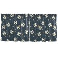 thumbnail image 6 of Ryvnso Football and Stars Curtains Sets Short Curtain Rod Pocket Half Window Cafe Farmhouse Tier 2 Panels 57"W x 24"L, 6 of 7