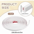 thumbnail image 2 of 16.4ft x 0.39inch Peel and Stick Trim White Self Adhesive Flexible Decorative Strip Wall Molding for Walls Chair Rail Panel Moulding for Home Decor Tile Edge Door Mirror Frame, 2 of 9