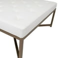 thumbnail image 4 of Studio Designs Home Camber Modern Large Cocktail Tufted Square Ottoman with Metal Frame and Blended Leather - Bronze,, 4 of 6