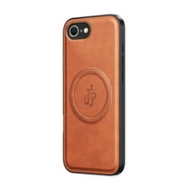 for iPhone 16e Case Compatible with MagSafe, Magnetic Premium PU Leather Case, Ultra Slim Cover Shockproof Protective Wireless Charging Phone Case Designed for iPhone 16e, Brown
