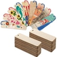 thumbnail image 4 of yuksok 20pcs Blank Wood Bookmark Bulk Tags Unfinished Wood Rectangle Hanging Label with, 4 of 9