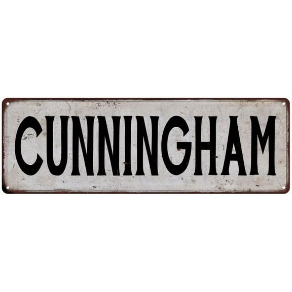 CUNNINGHAM Vintage Look Gift Rustic Chic Metal Sign 6x18 206180036979