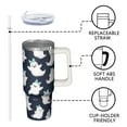 thumbnail image 3 of 30oz Halloween Tumbler with Handle, Spooky Ghost Pumpkin | Print | Halloween Gifts for Men & Women | with Lids and Straws | Stainless Steel Insulated | Travel Coffee Mug, 3 of 5