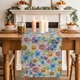 thumbnail image 2 of Table Runner 90 Inches Long for Kitchen Dining, Spring Flowers Dresser Scarf Farmhouse, Dining Table Decorations for Wedding/Parties, Watercolor Floral Daisy Plants Country 13 x 90 In, 2 of 8