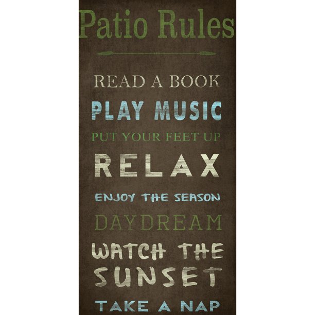 Patio Rules III Wall Art