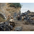 thumbnail image 3 of Axel Jungstedt 17x15 Black Modern Framed Museum Art Print Titled - In the Quarry. Motif from Switzerland (1886), 3 of 5