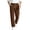 Coffee, variant on Men's Corduroy Casual Pants Drawstring Elastic Waist Straight Leg Trousers with Pockets