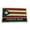 FLAG PUERTO RICO TEXT SILVER BORDERS SQUARE, variant on Puerto Rico Bandera puertorriquena Puertorriqueno Belt Buckle Wavy Metal Fashion