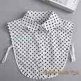 thumbnail image 6 of LoudSung False Collar Detachable Blouse Fake Collar Half Shirts Collar Polka Dots Designed Top Elegant for Women 2PCS, 6 of 9